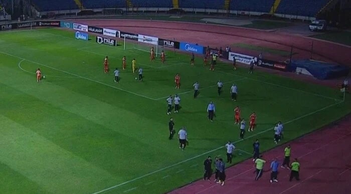 الاهلي بيراميدز حريق الاسكندرية