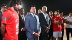 اولمبياد باريس 2024 اشرف صبحى وزير الشباب و الرياضة يزور تدريبات المنتخب