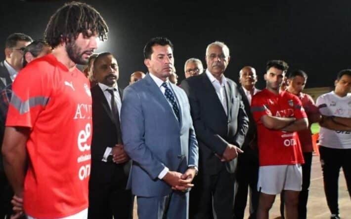 اولمبياد باريس 2024 اشرف صبحى وزير الشباب و الرياضة يزور تدريبات المنتخب