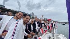 اولمبياد باريس 2024 قارب البعثة المصرية حفل الافتتاح