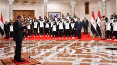الرئيس السيسي استقبل اللاعبين