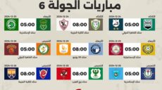 الدوري المصري مباريات الجولة السادسة