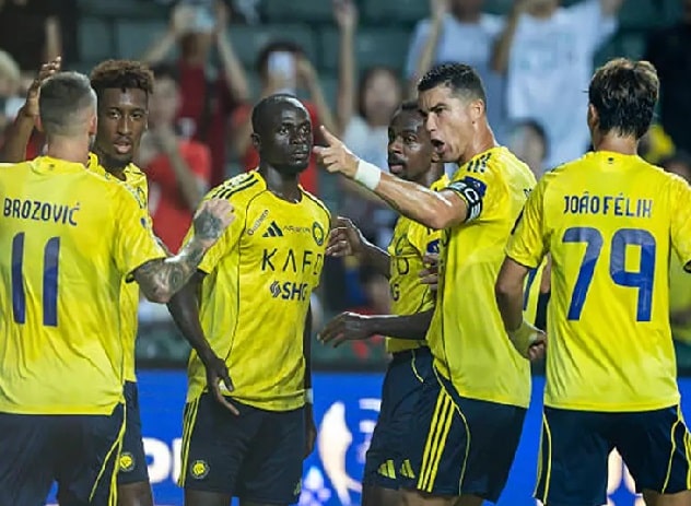 النصر السعودي رونالدو و ماني