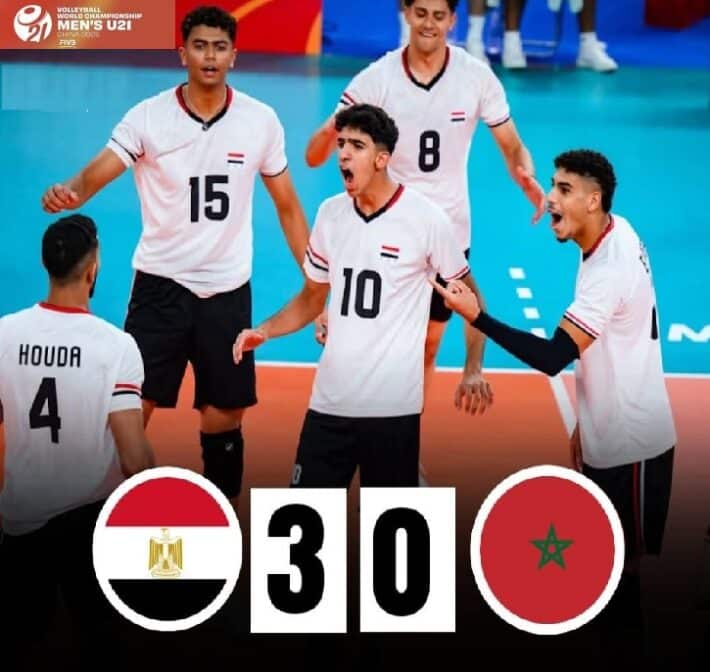 بطولة العالم للكرة الطائرة للشباب مصر تفوز على المغرب