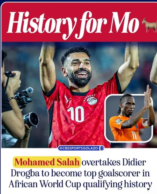 محمد صلاح الهداف التاريخي